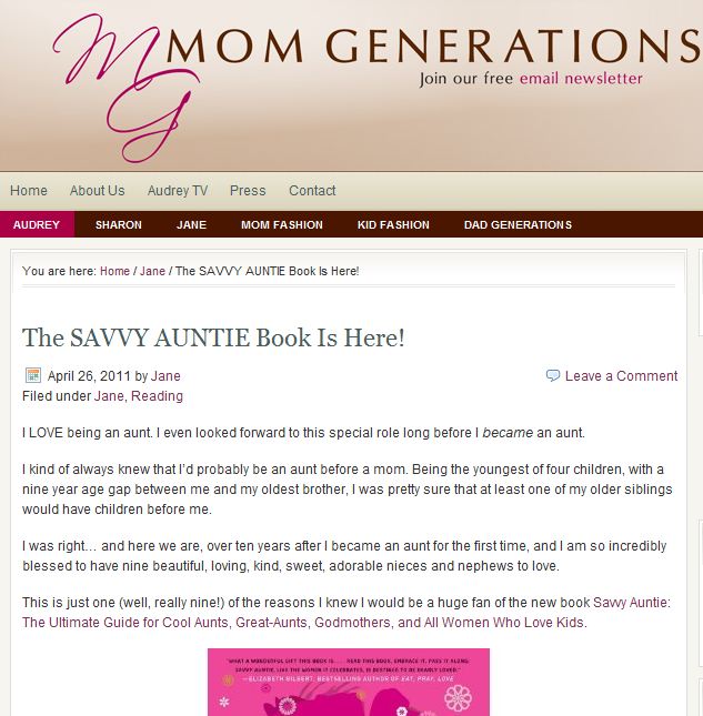 The SAVVY AUNTIE Book is Here