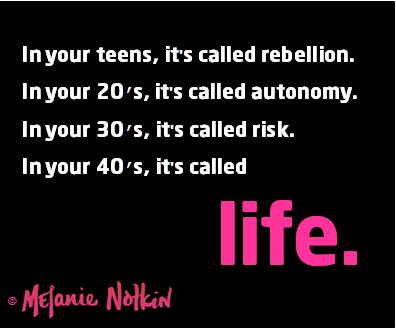 In your teens its called rebellion...
