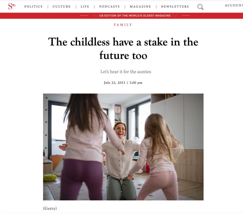 The Spectator: The childless have a stake in the future too