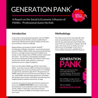 GENERATION PANK: A Report on the Social & Economic Influence of PANKs - Professional Aunts No Kids